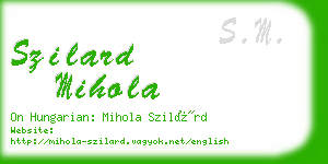 szilard mihola business card